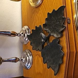 CAST IRON Bird Maple Leaf Vintage Garden Art Metal